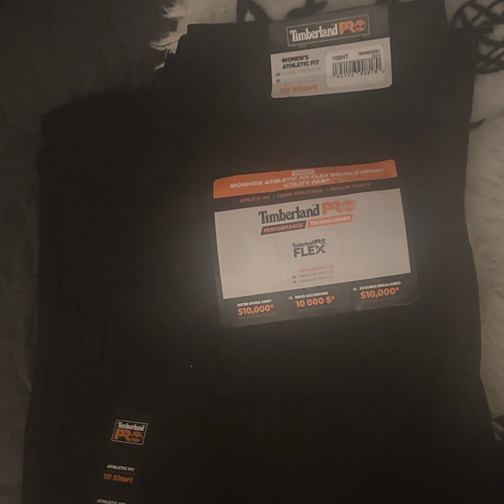 Timberland PRO Black Work Pants with Orange Logo Accent